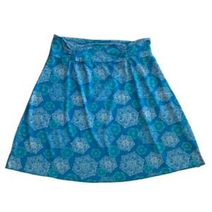 Tranquility by Colorado Clothing Skirt Blue White Print Pull On Casual Size XXL